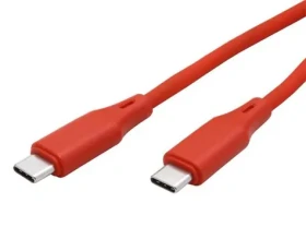 Roline USB-C(M) - USB-C(M) červená / Kabel / USB-C / silikonový plášť / PD 60W / 1 m (11.02.9121)
