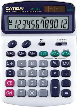 Catiga 285 / Stolní kalkulačka / 12 míst / solární a bateriové napájení / TAX+/TAX-