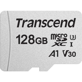 Transcend Premium 300S paměťová karta microSDXC 128 GB Class 10, UHS-I, UHS-Class 3, v30 Video Speed Class, A1 Application Performance Class vč. SD adaptéru