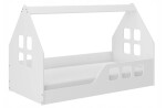 DumDekorace Dětská postel Montessori domeček 160 x 80 cm bílá pravá
