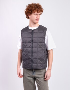 Taion Crew Neck Zip Down Vest D.CHARCOAL S