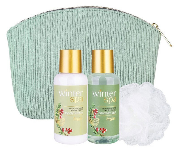 Koupelová sada Winter Spa v kosmetické taštičce Zimní ovoce 2x150ml + 15g