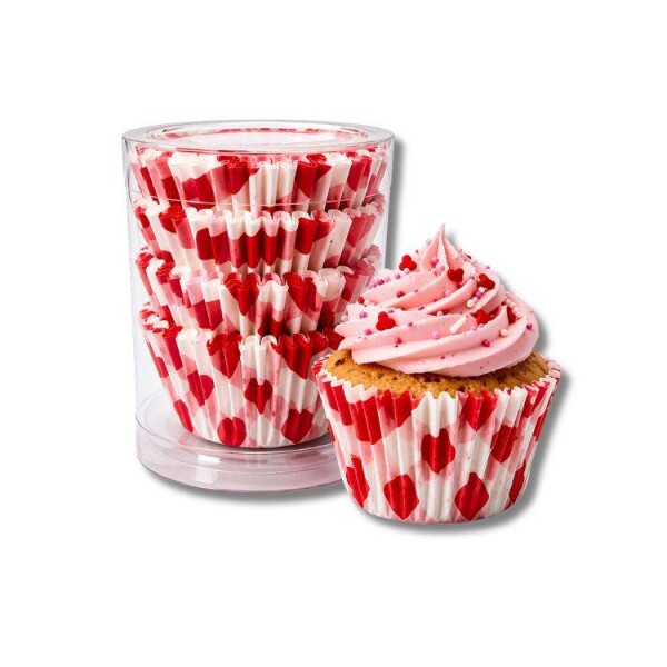 Dortisimo Košíčky na mini muffiny s červenými kostkami (100 ks)