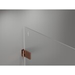 MEXEN/S - Lunar-B Duo sprchový kout dveře křídlové 90 x 80, transparent, růžové zlato 832-090L-080P-60-00