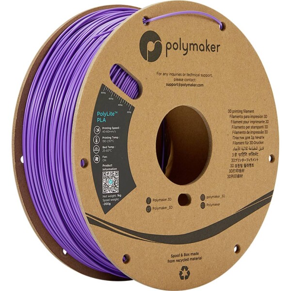 Polymaker PA02009 PolyLite vlákno pro 3D tiskárny PLA plast 1.75 mm 1000 g fialová 1 ks