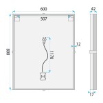 Tutumi - Zrcadlo LED 60cm BL808 HOM-06914