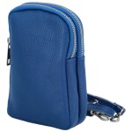 Luxusní dámské kožené MINI crossbody Lucho, královská modrá