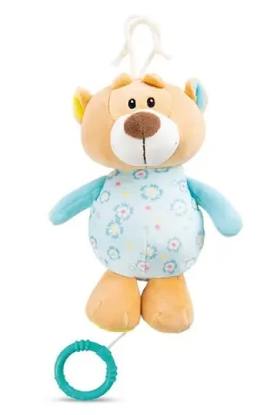 NICI MFN plyš Medvídek na zavěšení s hracím strojkem 18cm
