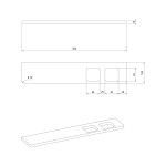 SAPHO - ABELINE police + 2 sklenky, 500, rockstone, bílá mat AE502-0101-01