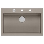 Quadron - Granitový dřez MARC 110 WORKSTATION Beige Zlatá zátka ZLE-09046