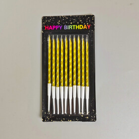 Cake star Dortové svíčky spirálové zlaté 10ks