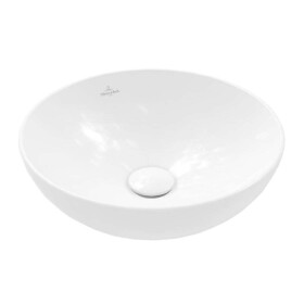 VILLEROY & BOCH - Loop&Friends Umyvadlo na desku, průměr 42 cm, bez přepadu, CeramicPlus, Stone White 4A4601RW