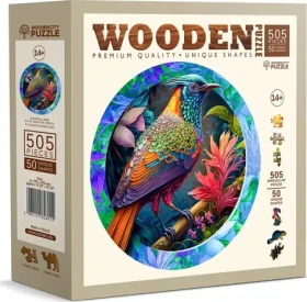 WOODEN CITY Dřevěné puzzle Pestrobarevný pták 505 dílků