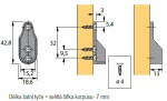 Hettich Šatní tyč C, D - držák SL322 (106469)