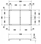 DURAVIT - Příslušenství Podpora sprchové vaničky 1200x800 mm 791383000000000