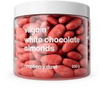 Vilgain Mandle v čokoládě – bílá čokoláda v malinovém prášku 250 g