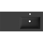 MEXEN - Otis umyvadlo zapuštěné do desky pravá 101 x 46,5, černá mat 25181071P