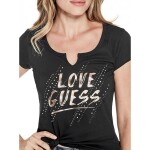 GUESS tričko Cessa Love Graphic Tee černé XS Černá
