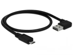 Delock Kabel EASY-USB 2.0 Typ-A samec USB 2.0 Typ Micro-B samec 0.5 m černá / pravoúhlý (85163-D)