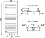 MEXEN/S - Ares radiátor + topná tyč 900 x 400 mm, 300 W, černá W102-0900-400-2300-70