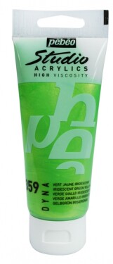 Akrylová barva Pébéo Studio Acrylic 100 ml - 359 zelenožlutá iridescentní