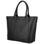 Trendy dámská kožená kabelka do ruky Rosalyn, černá