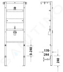 DURAVIT - DuraSystem Prodlužovací set pro předstěnové instalace, 240 mm WD6012000000