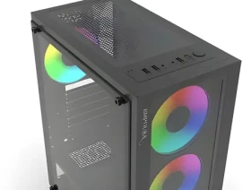 INCA Empousa černá / Mid-Tower / ATX / 1x USB 3.0 2x USB 2.0 / 2x 3,5" + 1x 2,5" / tvrzené sklo (EMG-15XN)