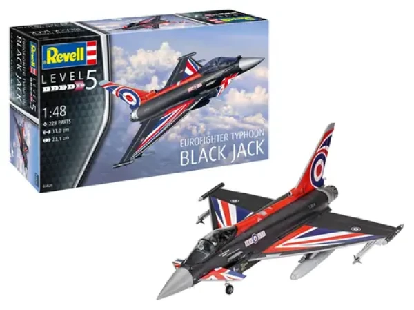 Revell Plastic ModelKit letadlo 03820 Eurofighter černá Jack 1:48