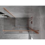 MEXEN/S - Mist-F sprchový kout skládací dveře pravá 85 x 95, transparent, měď kartáčovaná 8A6T-085-095-65-00-P