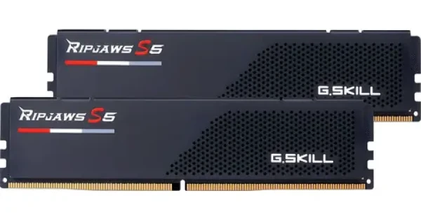 G.Skill Ripjaws S5 64GB (2x 32GB) 6000MHz černá / Operační paměť / DDR5 / CL28 / DIMM / 1.4V / Non-ECC / XMP 3.0 (F5-6000J2836G32GX2-RS5K)