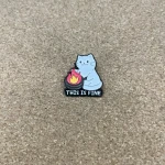 Pinarna.cz Vystresovaná kočička - „This is fine“ / „To je v pohodě“