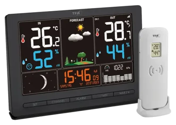 TFA 35.1118.01 SEASON 2 / Meteostanice / Předpověď počasí / Rádiem řízený čas / Dosah 100 m (35.1118.01)