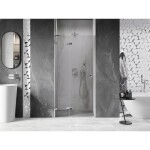 MEXEN/S - Lunar L sprchové dveře křídlové levé 95, transparent, chrom 834L-095-000-01-00-L