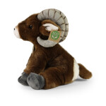 Plyšová ovce tlustorohá sedící 28 cm, ECO-FRIENDLY