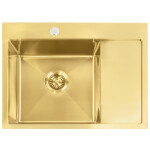 REA - Ocelový dřez Fin BRUSH GOLD ZLE-06013