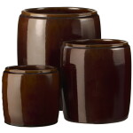 Ib Laursen Keramický obal na květiny Saigon Brown L, hnědá barva, keramika