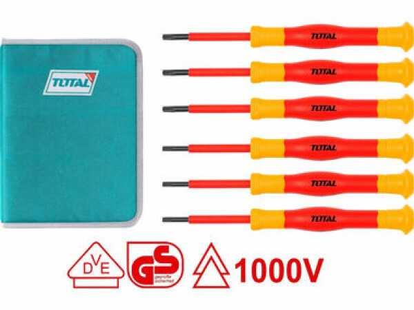 TOTAL-TOOLS industrial Elektrikářské šroubováky hodinářské sada 6ks / S2 (THKIPSD0601)