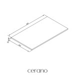 CERANO - Deska pod umyvadlo Navira Slim - bílá matná - 80x1,8x46 CER-431608