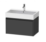 DURAVIT - Ketho.2 Umyvadlová skříňka 44x78x46 cm, 1 zásuvka, grafit mat K25077049490000