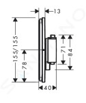 HANSGROHE - ShowerSelect Comfort Termostatická baterie pod omítku, kartáčovaný černý chrom 15588340