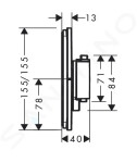 HANSGROHE - ShowerSelect Comfort Termostatická baterie pod omítku, matná bílá 15588700