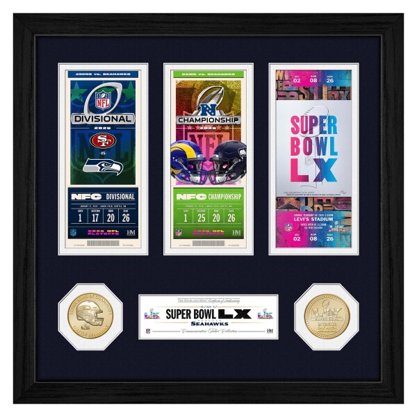 Obraz Seattle Seahawks NFL Road to Super Bowl LX Tickets Bronze Coins