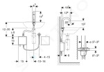 GEBERIT - Piave Elektronický umyvadlový ventil, síťové napájení, easy to clean, kartáčovaný nerez 116.161.SN.1