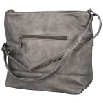 Stylová dámská koženková crossbody kabelka Olbba, stříbrná