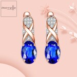 Náušnice Swarovski Elements Brisa, Modrá