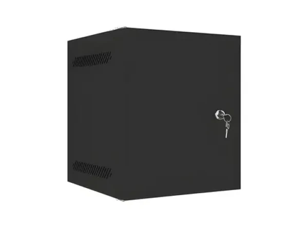 Lanberg WF10-2306-00B černá / Nástěnná skříň / 10" / 6U / 280×310 mm / kovové dveře / flat pack (WF10-2306-00B)