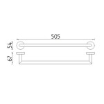 Nimco Unix chrom držák na ručníky 51 cm UN 13046A-26 UN 13046A-26
