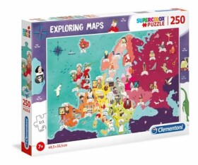 Clementoni 29061 Exploring Maps Skvělí líde v Evropě 250 dílků