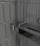 Erga Paris, polička/držák na ručníky pro sprchovou zástěnu (max. 140cm), chromová, ERG-V02-PARIS-SHELF-CR